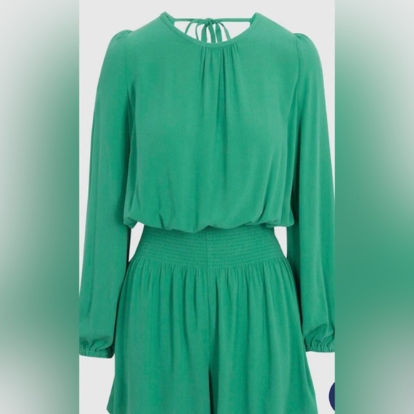 Splendid x Cella Jane Smock Waist blue white multi Romper size large brand new - Picture 8 of 12